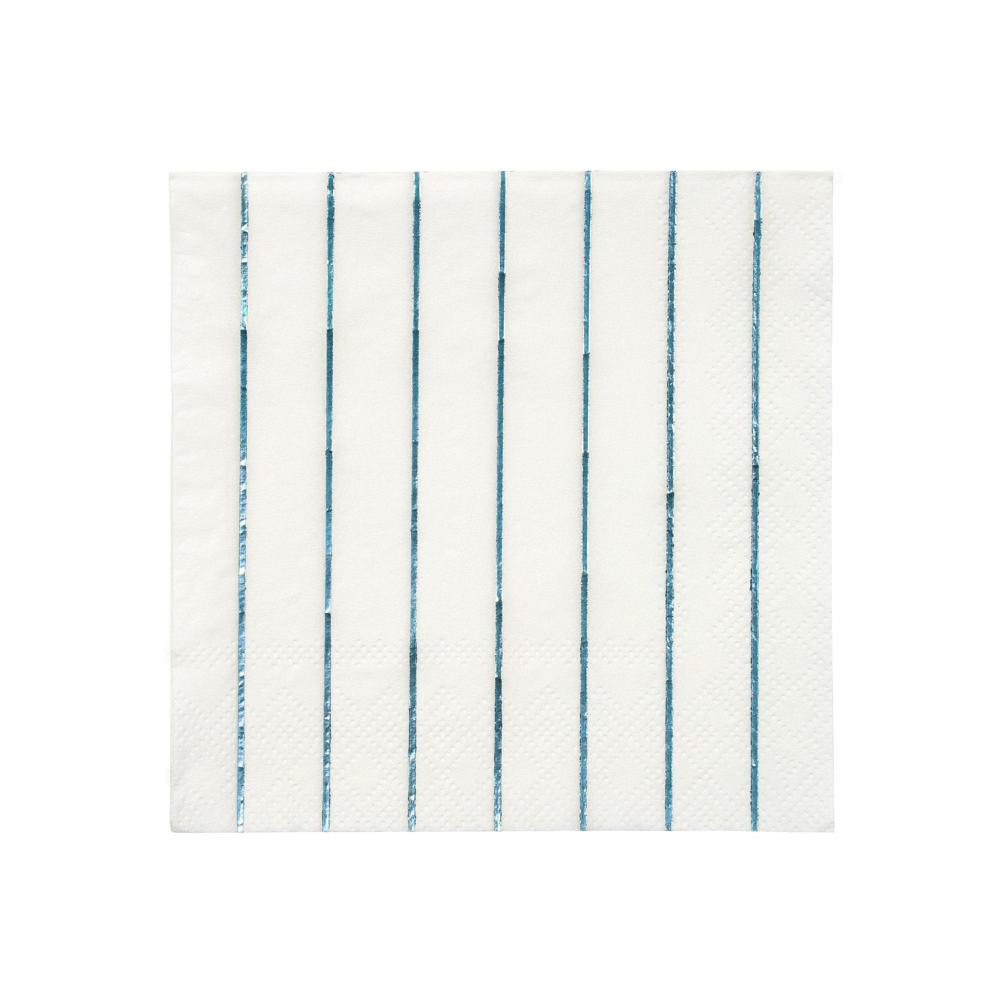 HOLOGRAPHIC BLUE STRIPED | SMALL NAPKINS - OTHERLETTERS