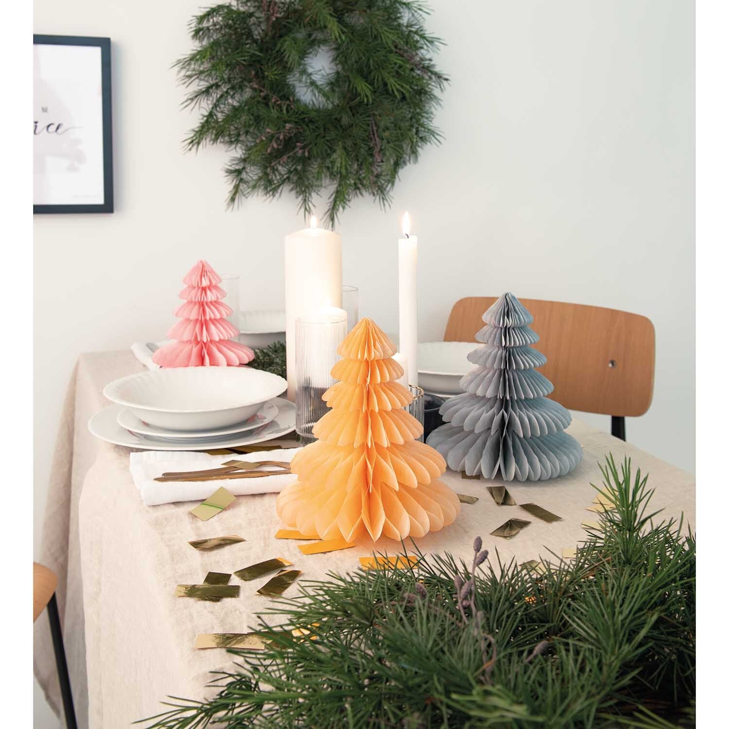 HONEYCOMB CHRISTMAS TREES | PEACH MIX - OTHERLETTERS