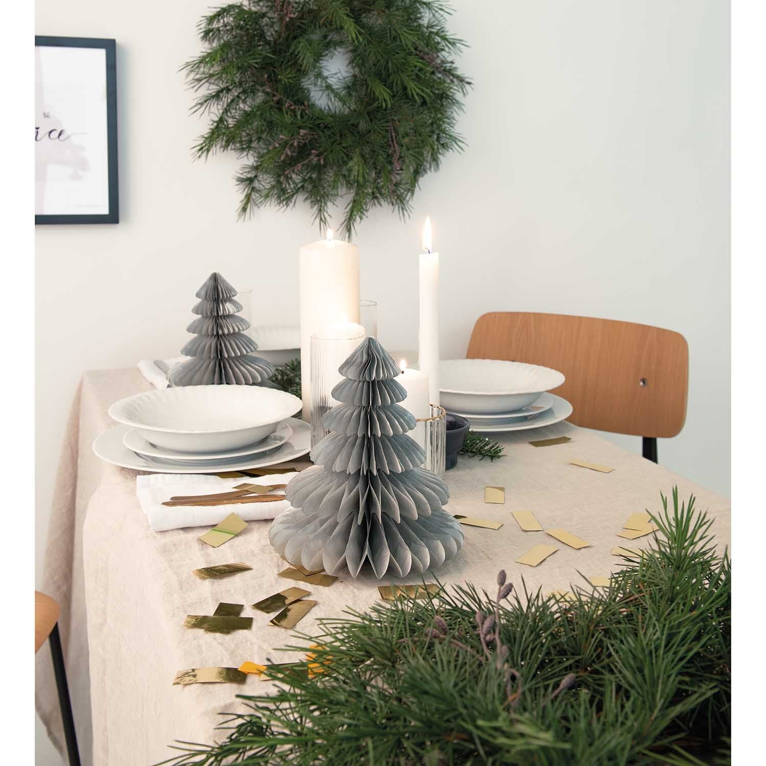 HONEYCOMB CHRISTMAS TREES | SILVER - OTHERLETTERS