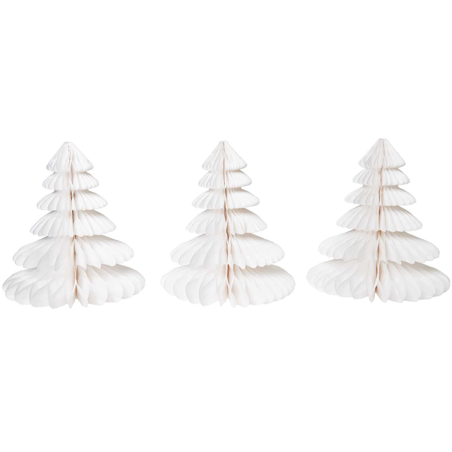 HONEYCOMB CHRISTMAS TREES | WHITE - OTHERLETTERS