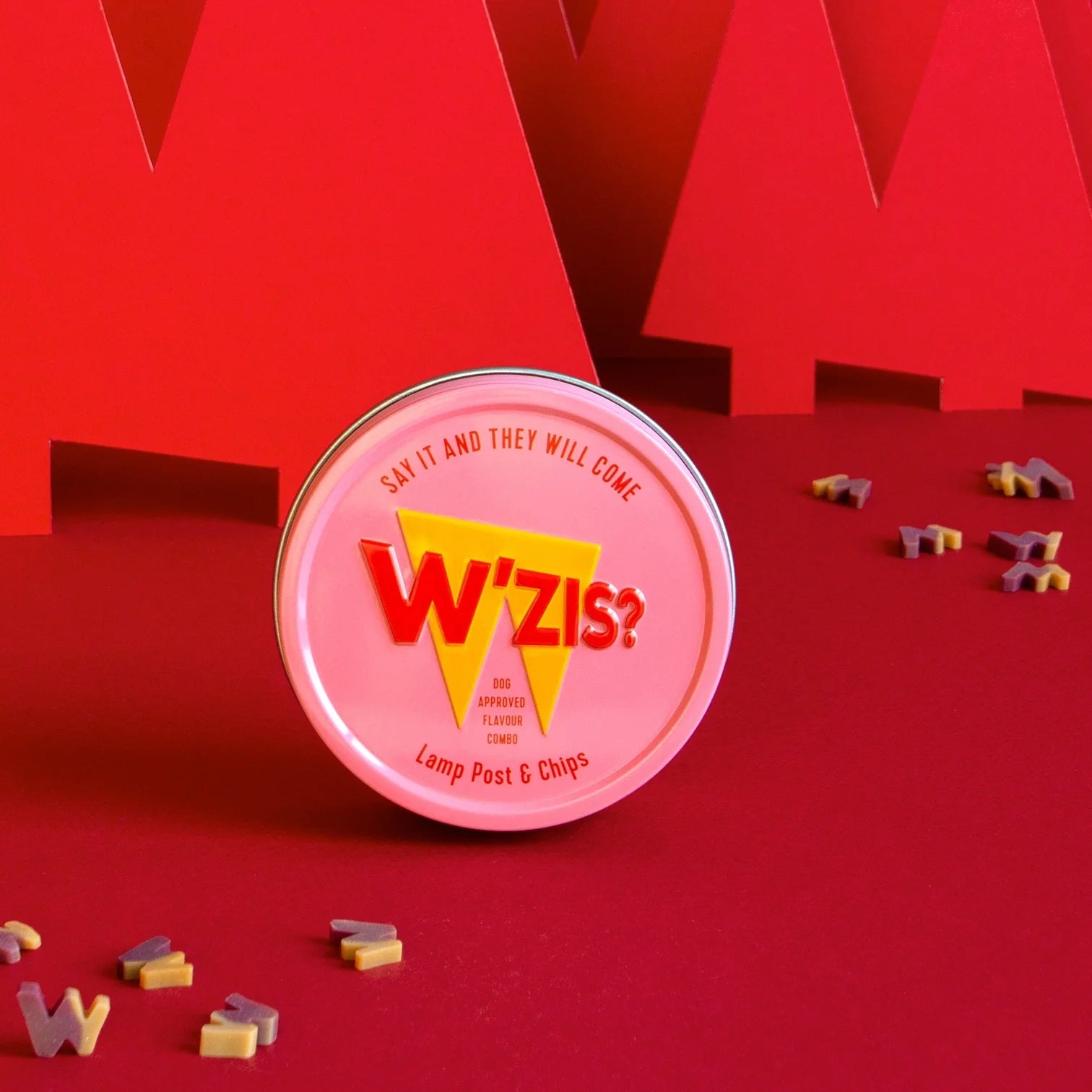 LAMP POST & CHIPS DOG TREAT TIN - OTHERLETTERS