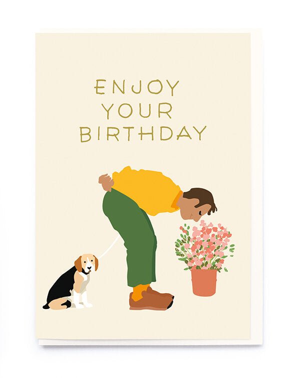 MAN SMELLING FLOWERS | CARD BY NOI - OTHERLETTERS