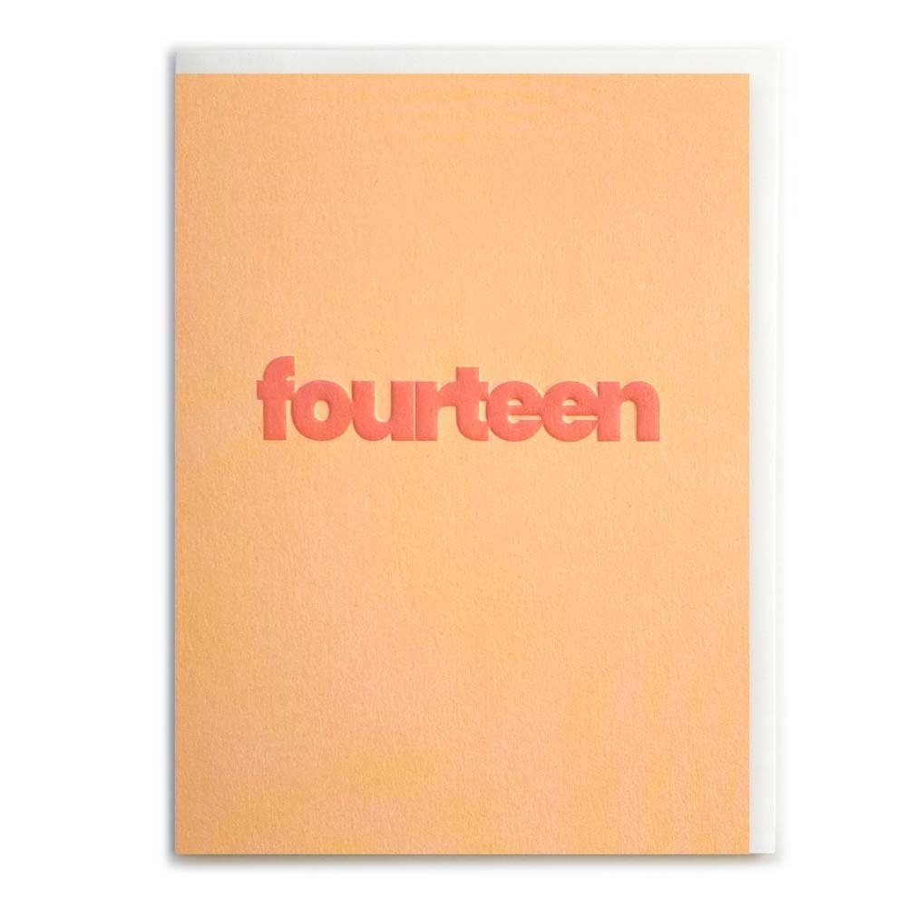 MINI FOURTEEN (CORAL) | CARD BY ROSIE MADE A THING - OTHERLETTERS