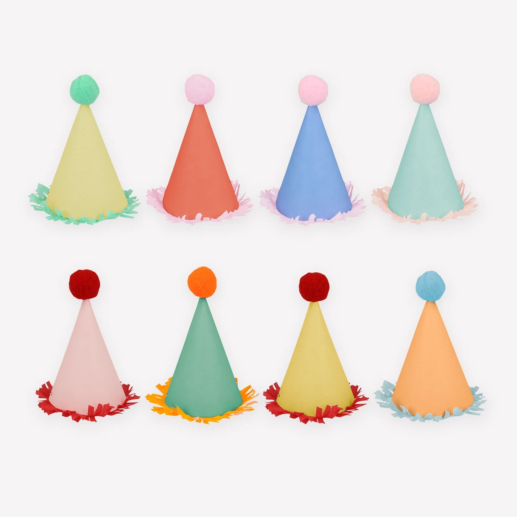 MINI RAINBOW PARTY HATS - OTHERLETTERS