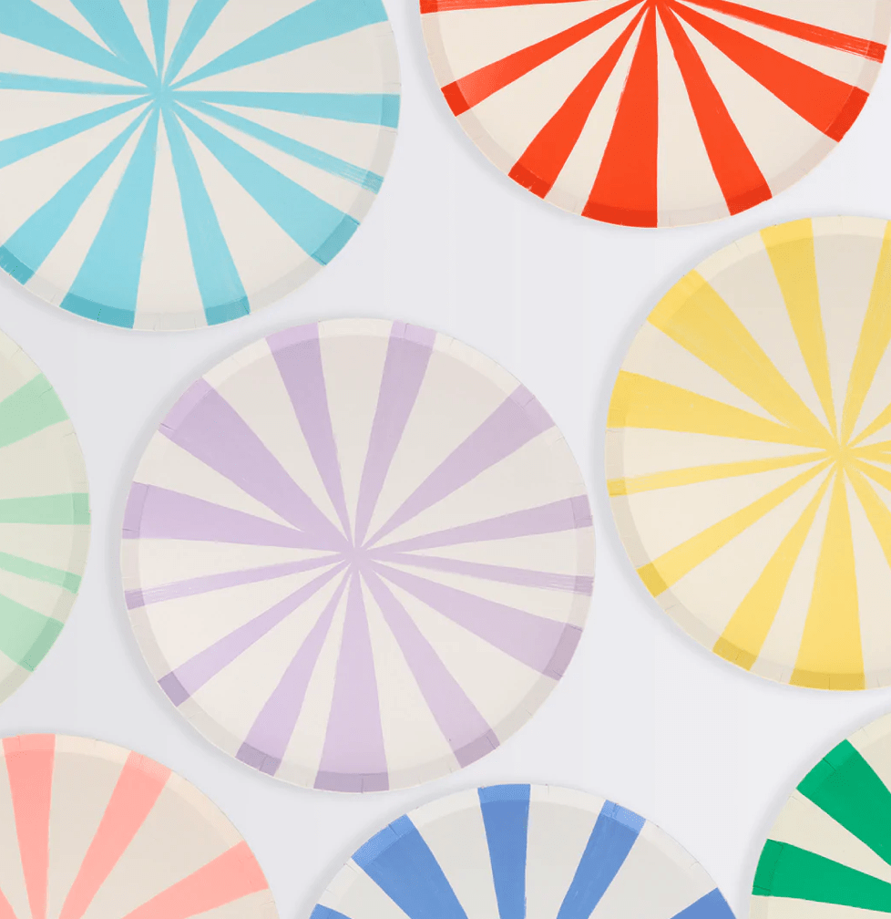 MIXED STRIPE SIDE PLATE - OTHERLETTERS