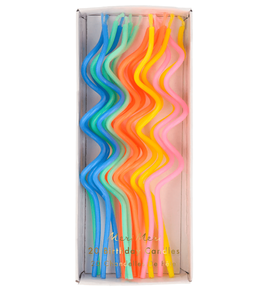 MIXED SWIRLY CAKE CANDLES - OTHERLETTERS