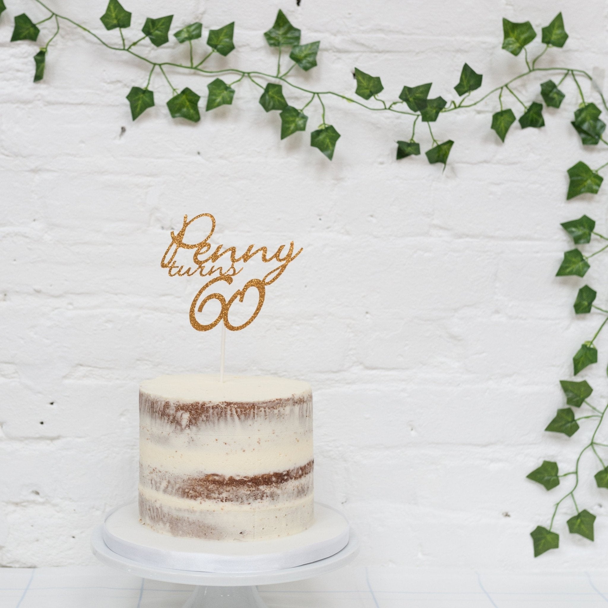 NAME TURNS AGE | CAKE TOPPER | SYBIL FONT - OTHERLETTERS