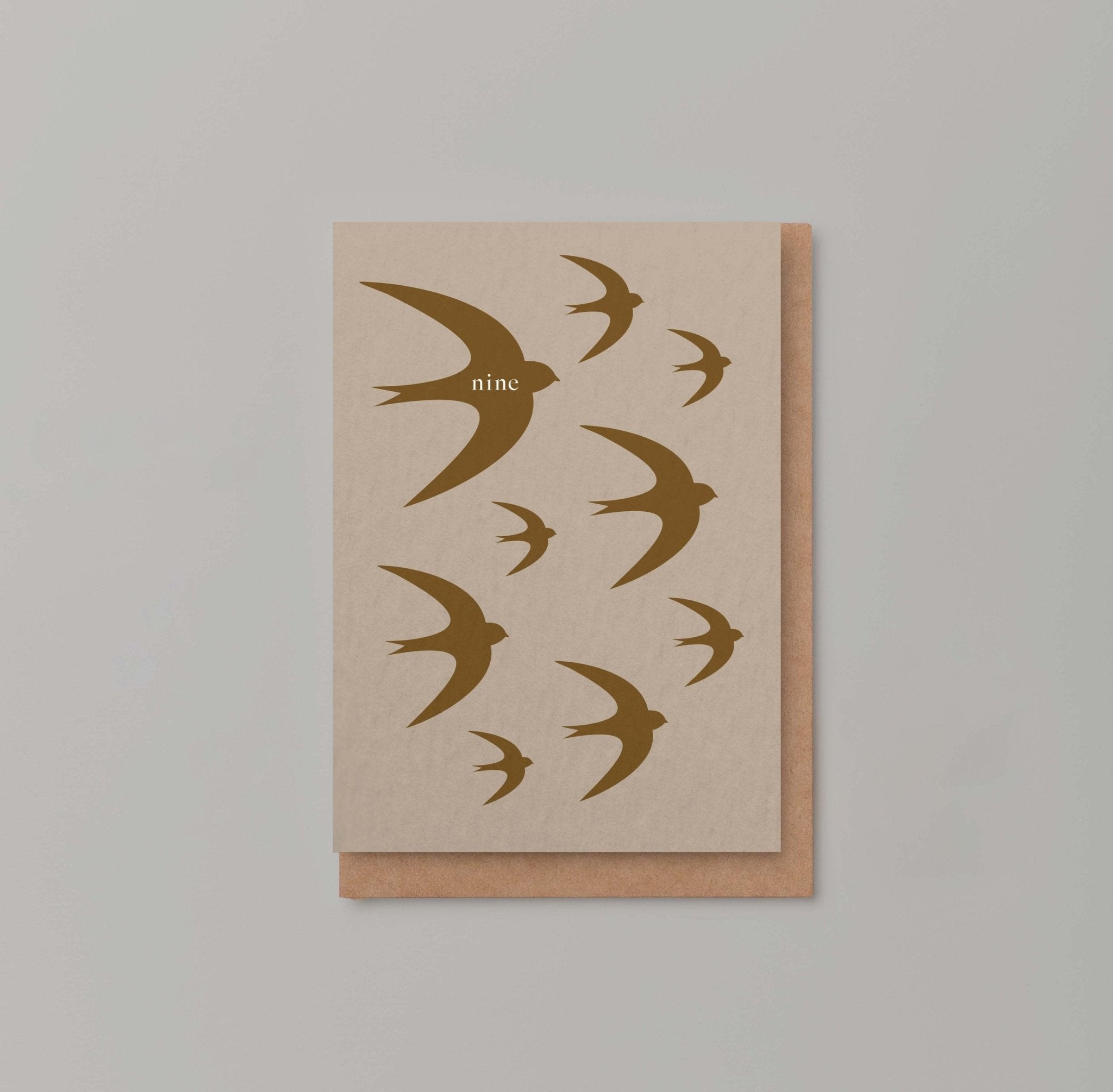NINE SWIFTS BIRTHDAY CARD | CARD BY KINSHIPPED - OTHERLETTERS