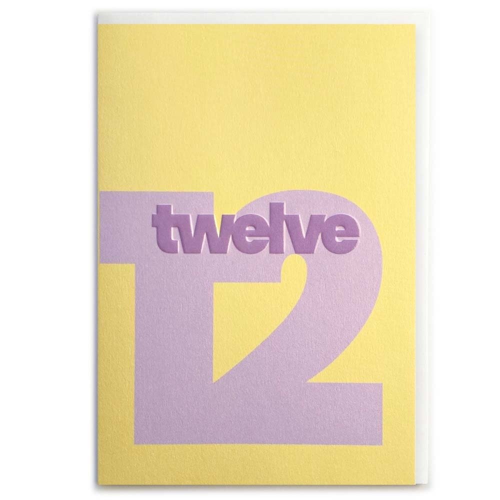 NUMBER 12 (LILAC) | CARD BY ROSIE MADE A THING - OTHERLETTERS