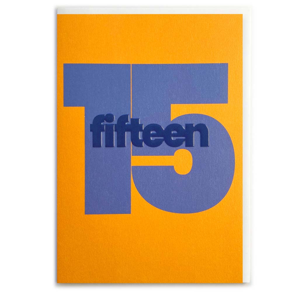 NUMBER 15 (BLUE) | CARD BY ROSIE MADE A THING - OTHERLETTERS