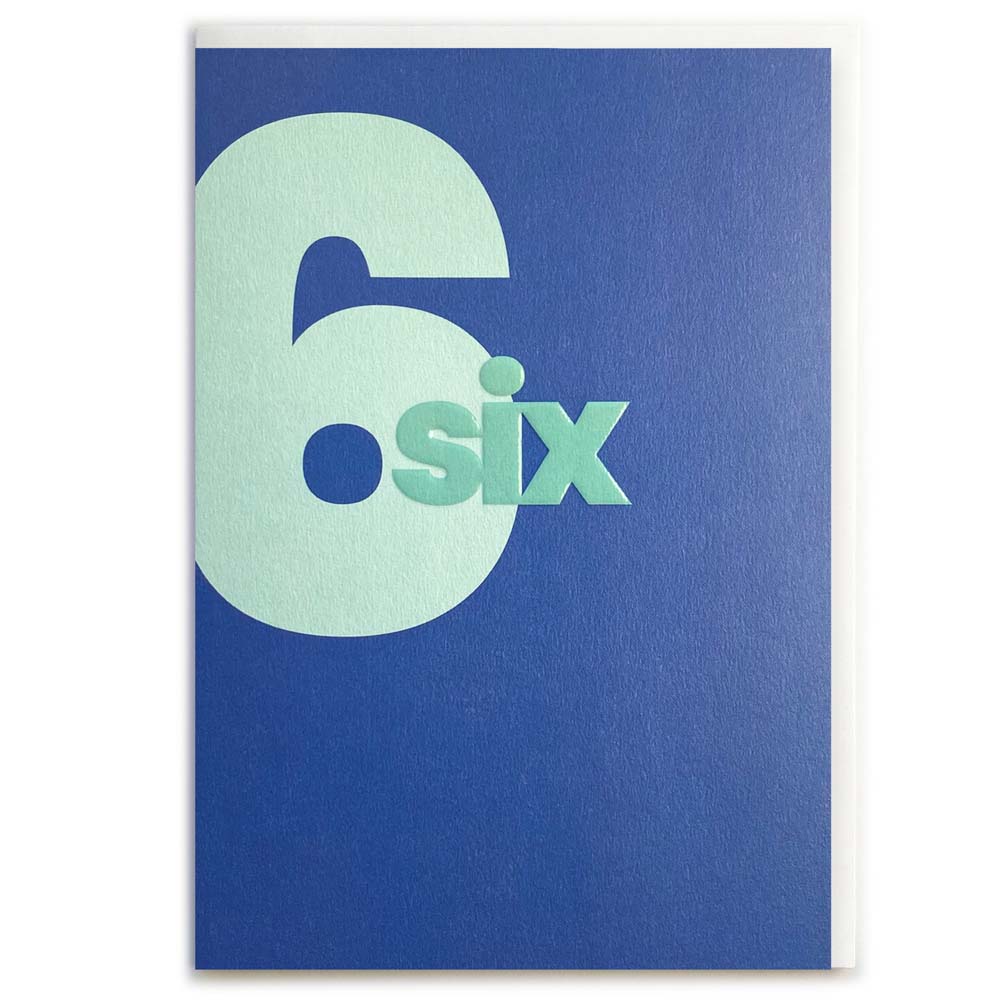 NUMBER 6 (MINT) | CARD BY ROSIE MADE A THING - OTHERLETTERS