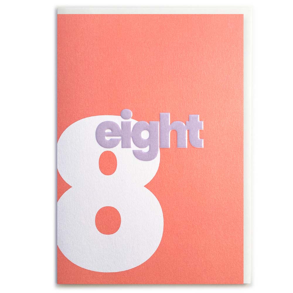 NUMBER 8 (LILAC) | CARD BY ROSIE MADE A THING - OTHERLETTERS