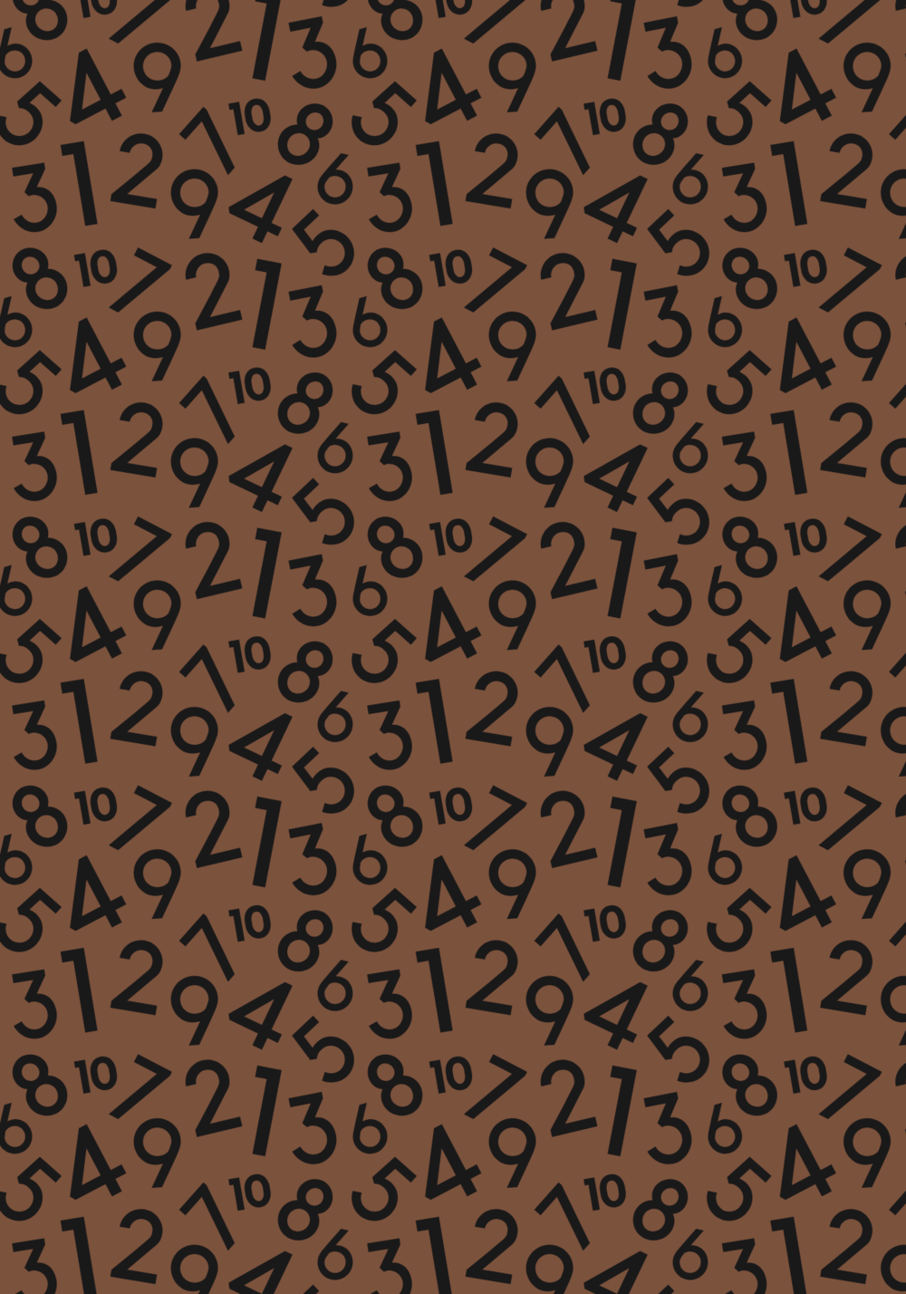 NUMBER WRAP | BROWN - 3 SHEETS - OTHERLETTERS