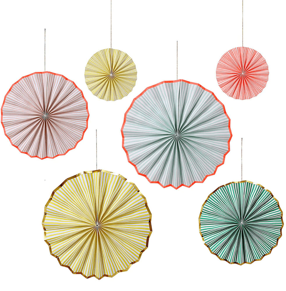 PASTEL & NEON STRIPE PINWHEELS - OTHERLETTERS