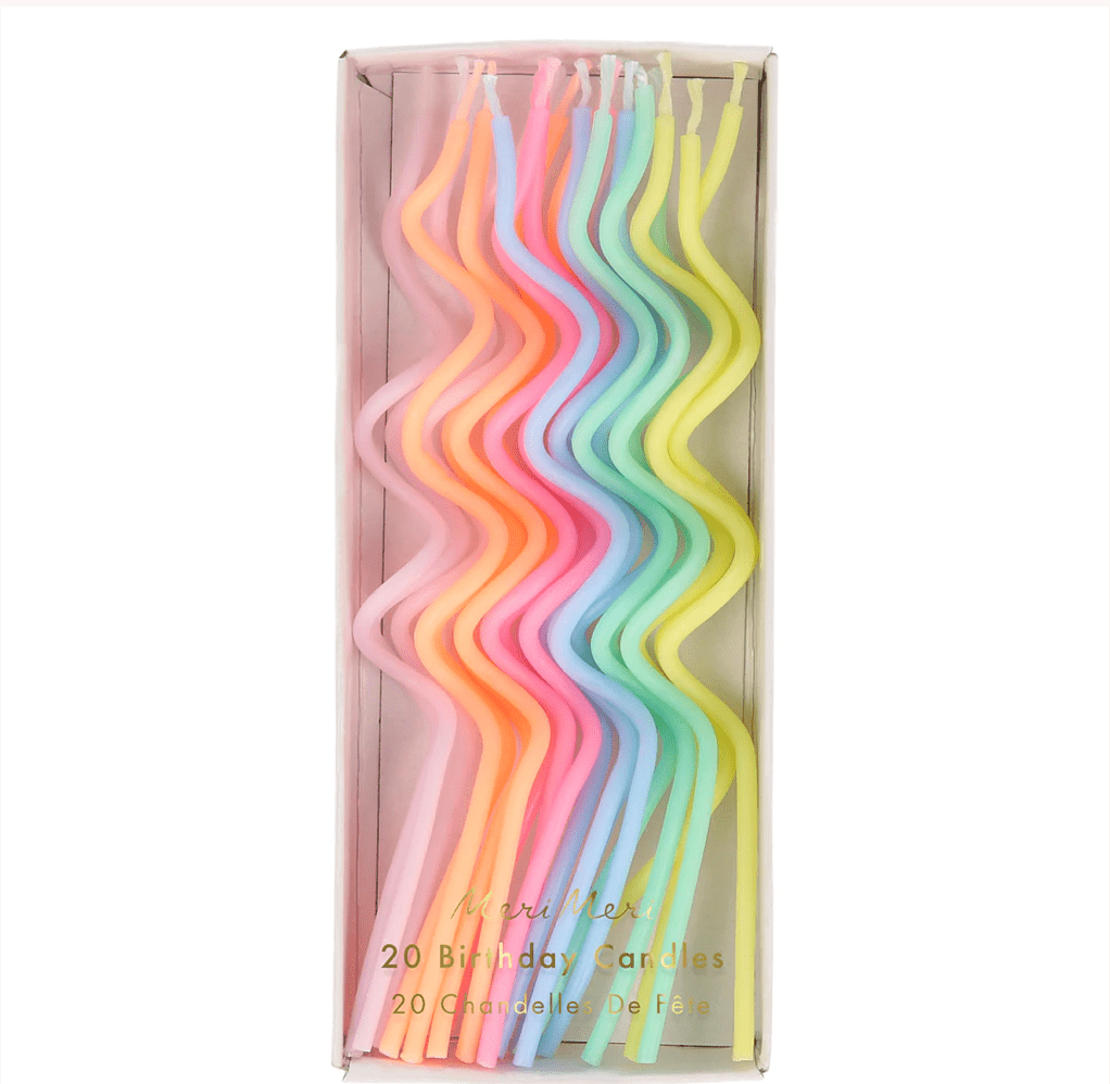 PASTEL SWIRLY CAKE CANDLES - OTHERLETTERS