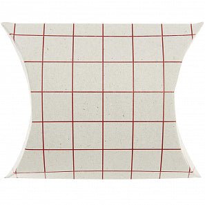 PILLOW BOXES | GREY CARDBOARD WITH GRID - OTHERLETTERS