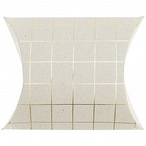 PILLOW BOXES | GREY CARDBOARD WITH GRID - OTHERLETTERS