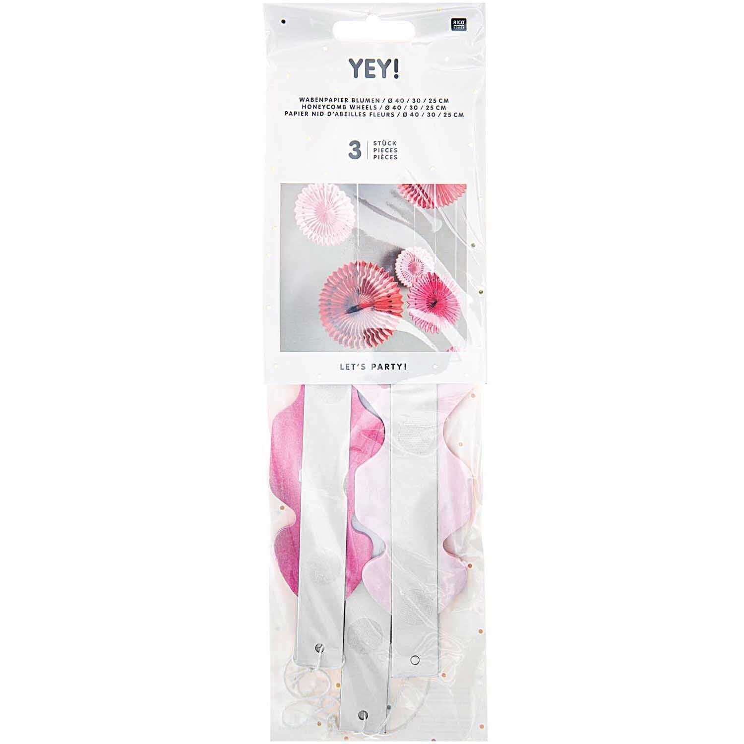 RED & PINK PAPER FANS | SET OF 3 - OTHERLETTERS