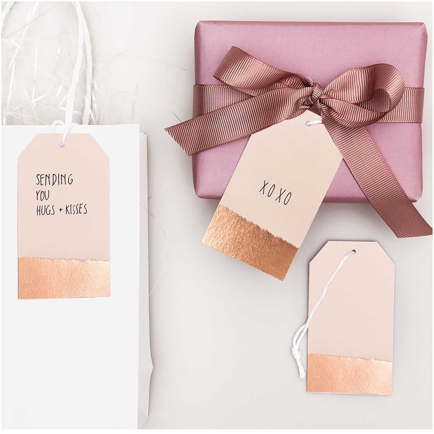 ROSE GOLD/ PINK GIFT TAGS - OTHERLETTERS