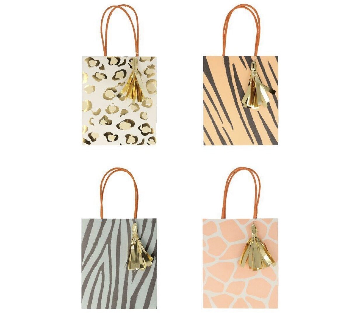SAFARI ANIMAL PRINT PARTY BAGS - OTHERLETTERS