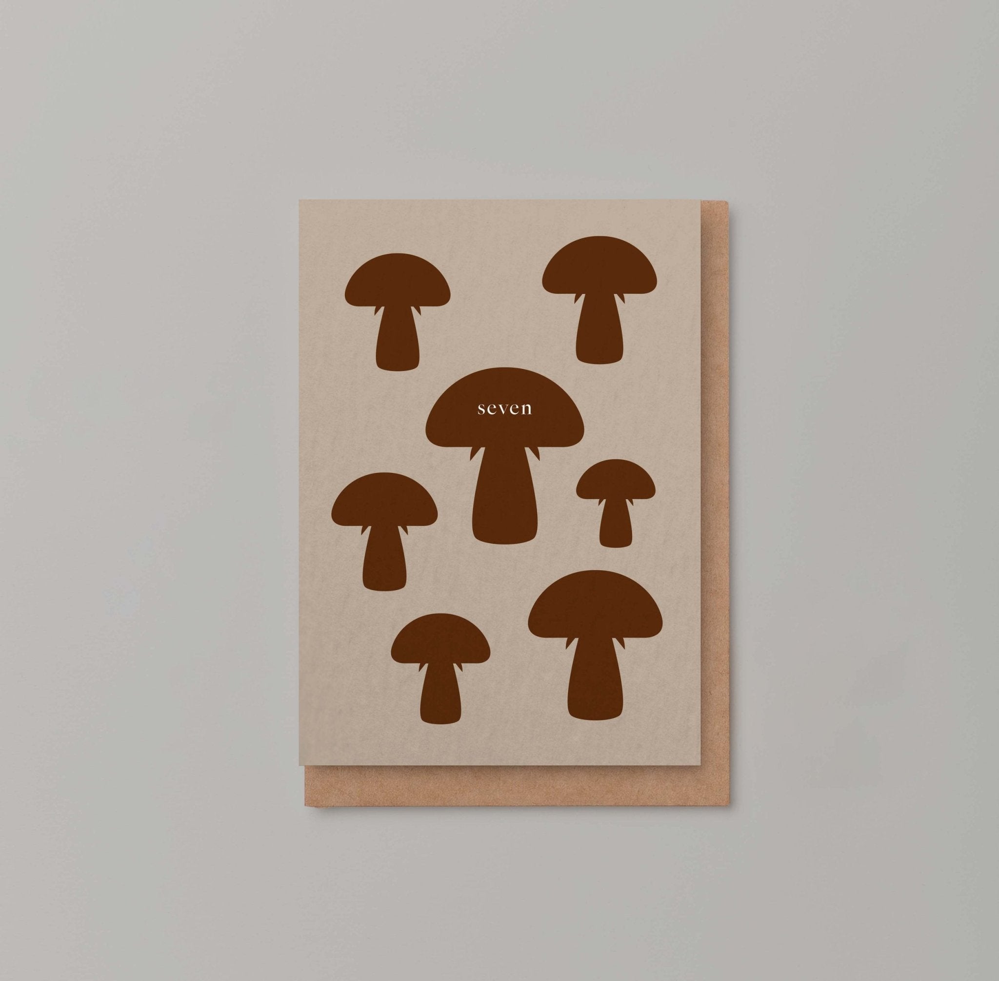 SEVEN MUSHROOMS BIRTHDAY CARD | CARD BY KINSHIPPED - OTHERLETTERS