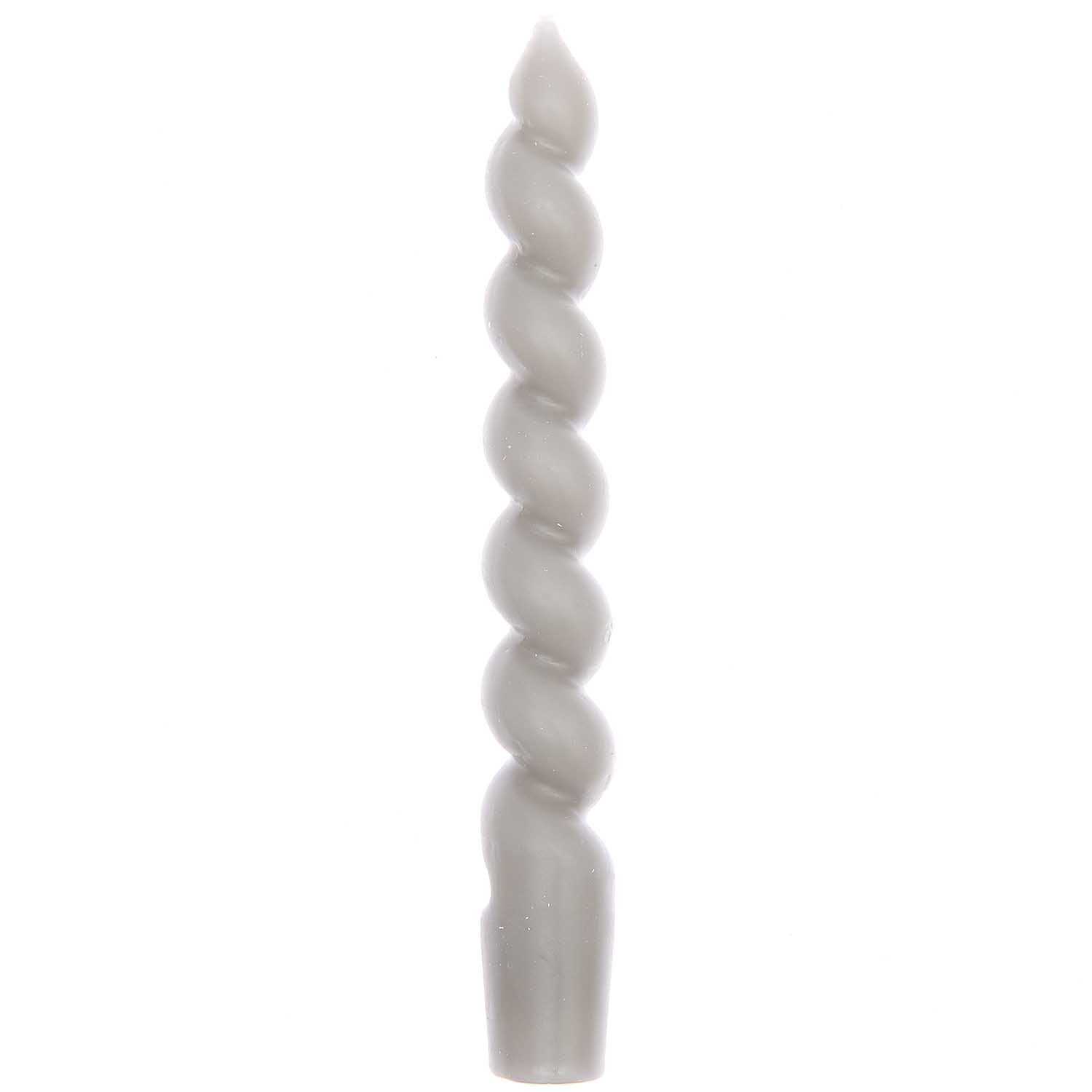 SHORT SPIRAL CANDLE | PEARL GREY - OTHERLETTERS