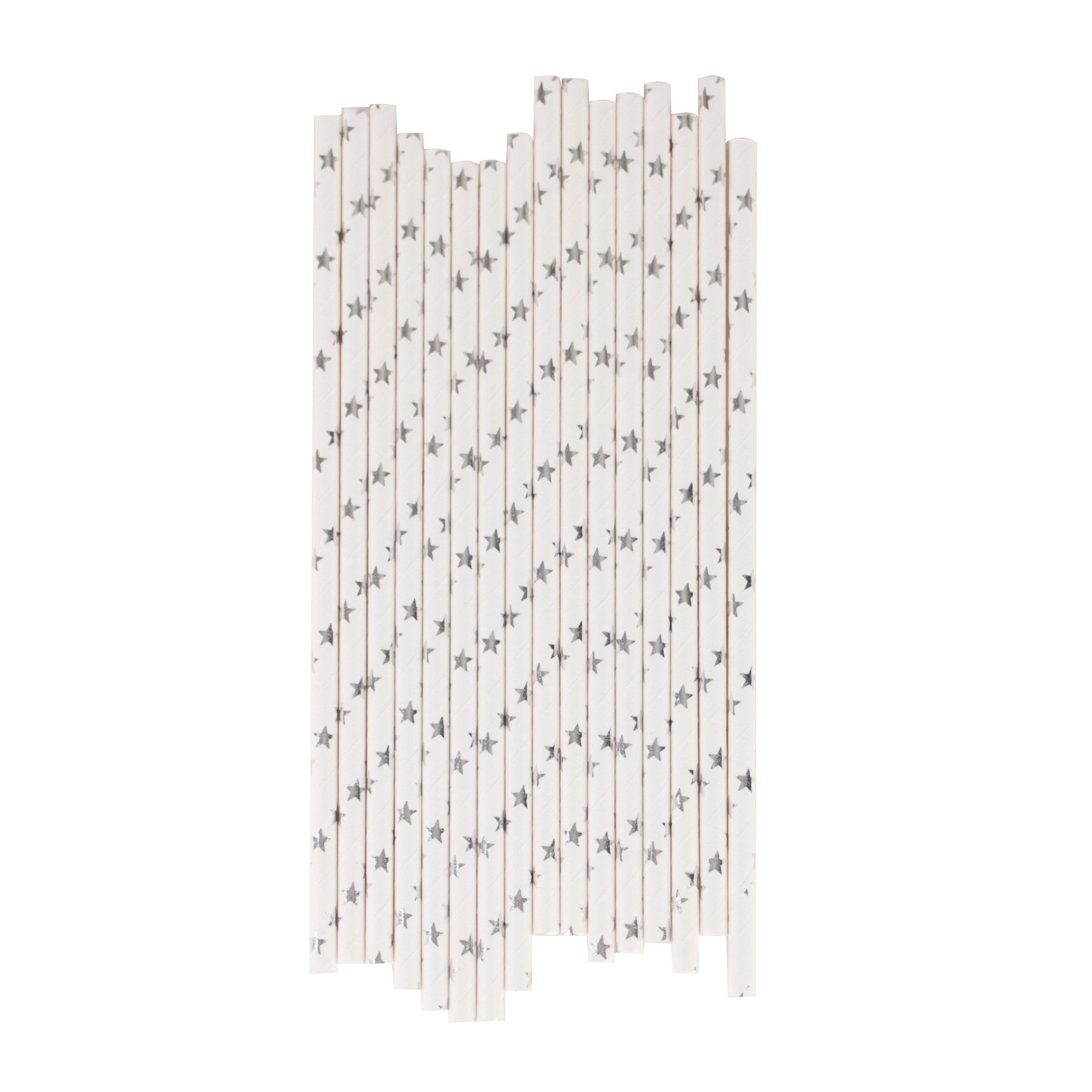 SILVER FOIL STARS | PAPER STRAWS - OTHERLETTERS
