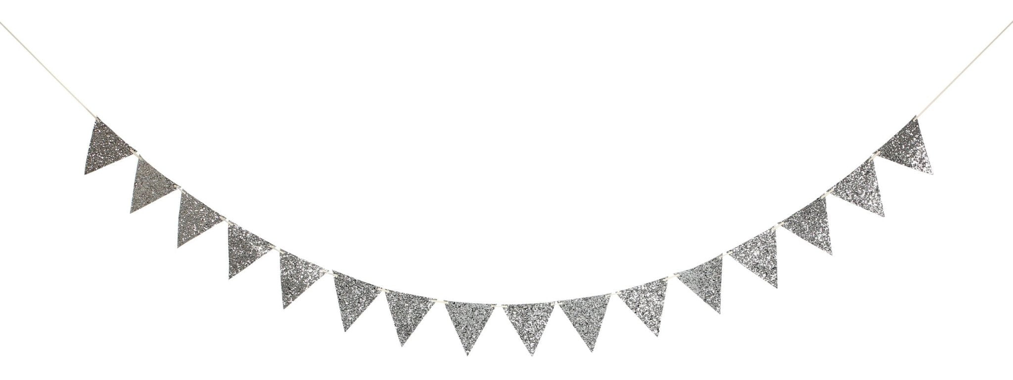 SILVER GLITTER TRIANGLE GARLAND - OTHERLETTERS