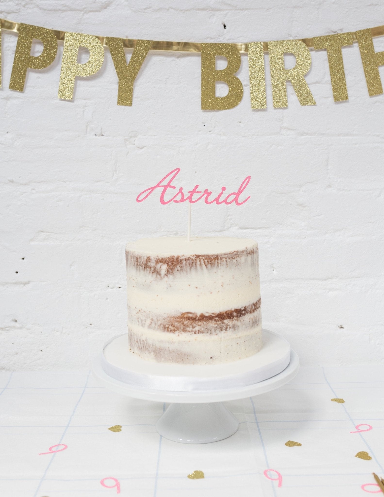 SINGLE NAME | CAKE TOPPER | SYBIL FONT - OTHERLETTERS