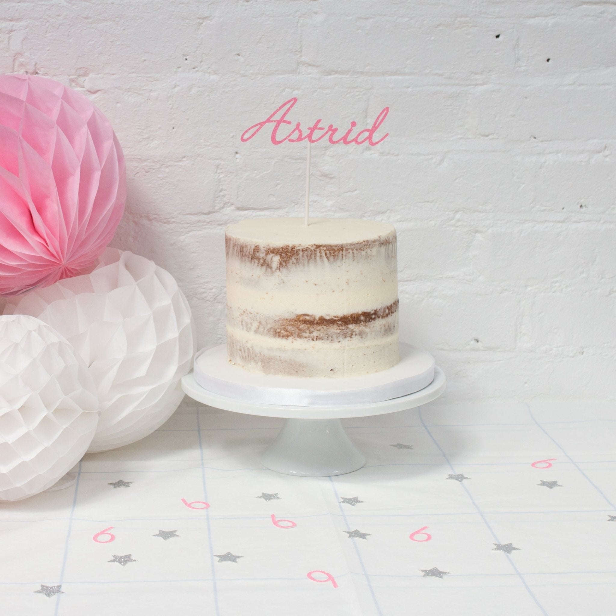 SINGLE NAME | CAKE TOPPER | SYBIL FONT - OTHERLETTERS