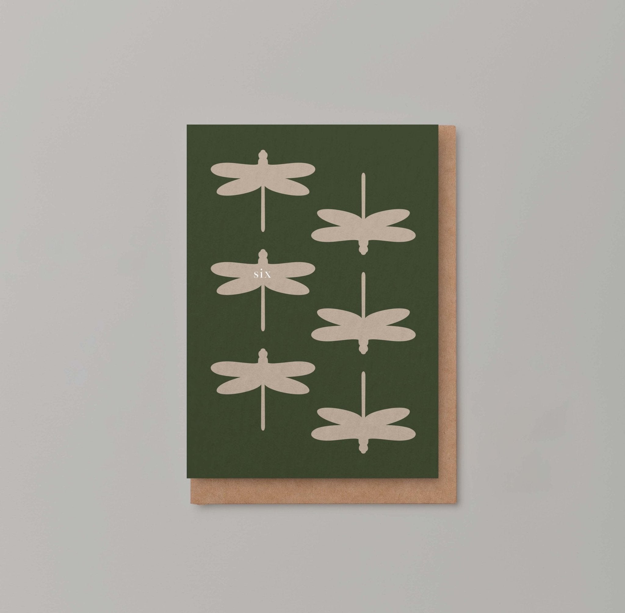SIX DRAGONFLY BIRTHDAY CARD | CARD BY KINSHIPPED - OTHERLETTERS