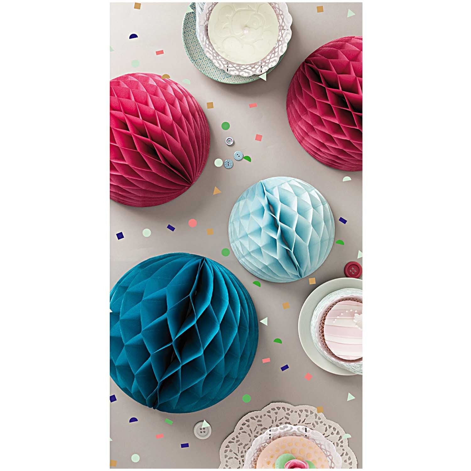 TEAL, MINT & FUCHIA PINK HONEYCOMB BALLS | SET OF 3 - OTHERLETTERS