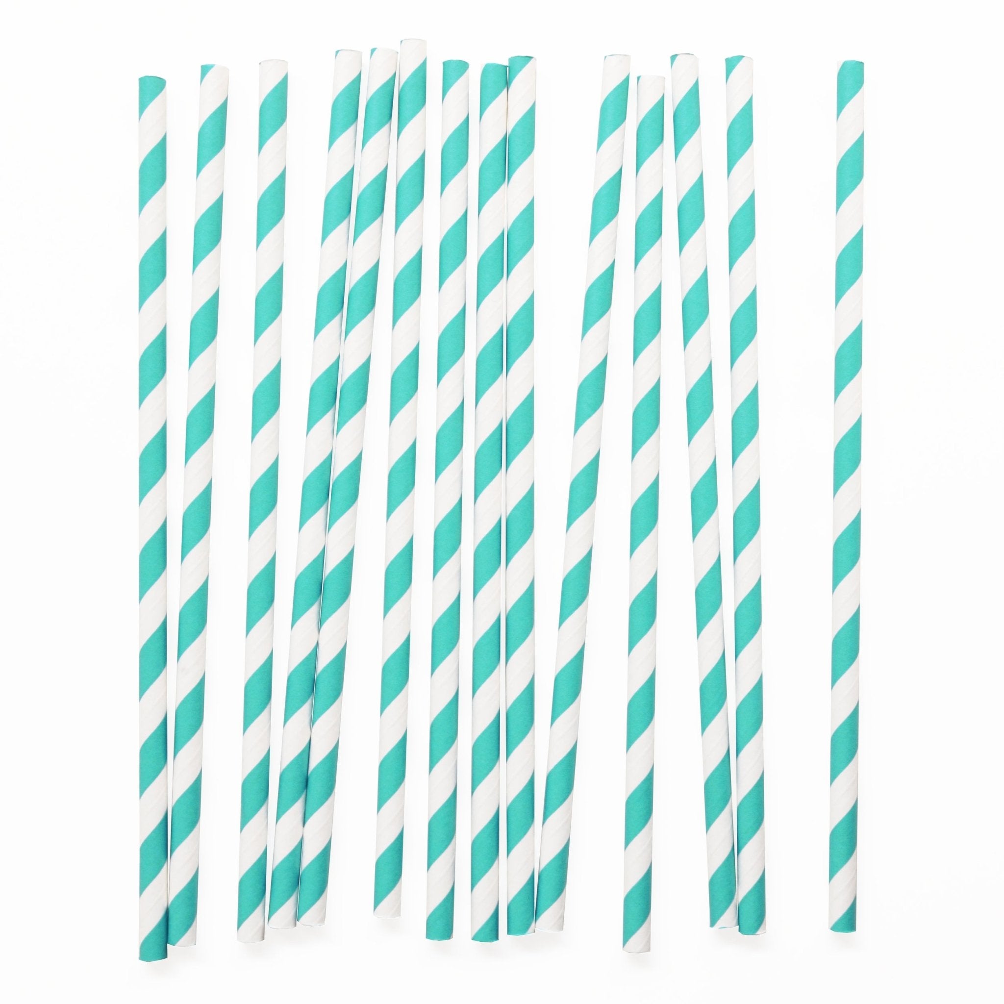 TURQUOISE stripes | PAPER STRAWS - OTHERLETTERS