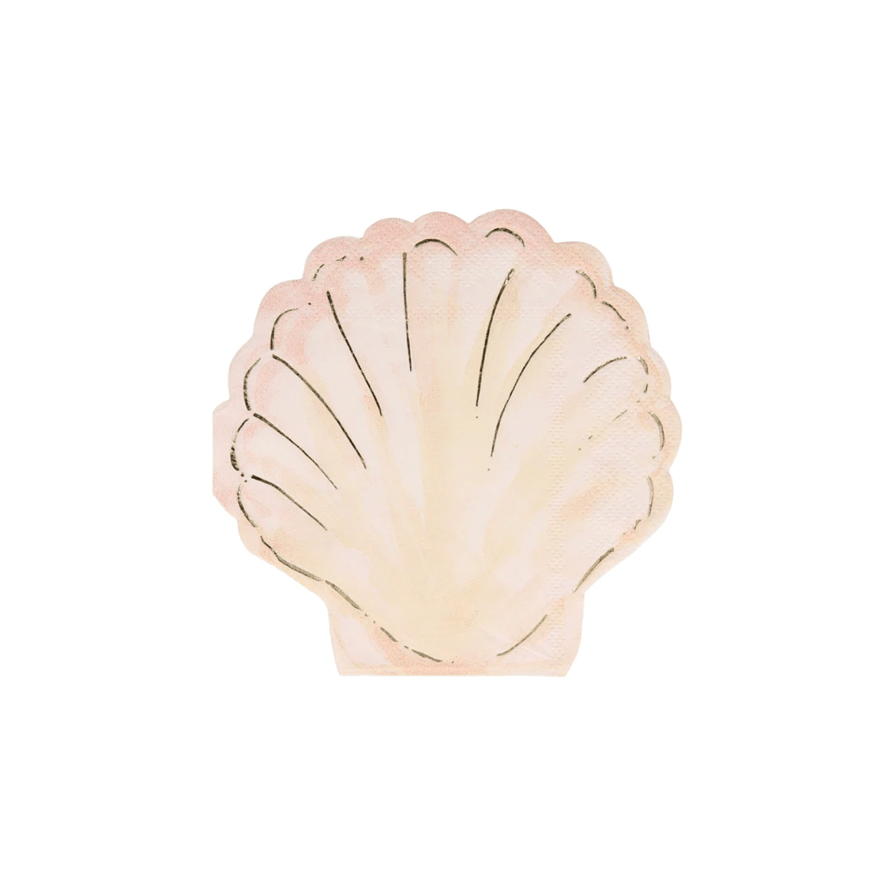 WATERCOLOUR CLAM SHELL NAPKINS - OTHERLETTERS
