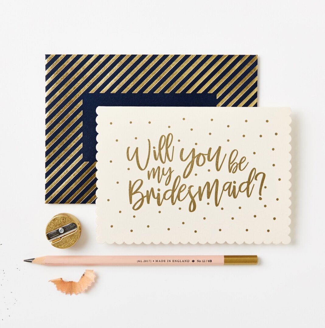 WILL YOU BE MY BRIDESMAID? (2 variants) | CARD BY KATIE LEAMON - OTHERLETTERS