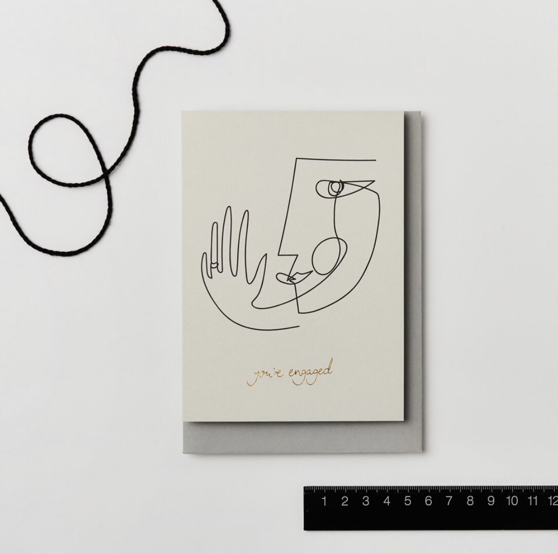 YOU'RE ENGAGED (FACE & HAND) | CARD BY KINSHIPPED - OTHERLETTERS