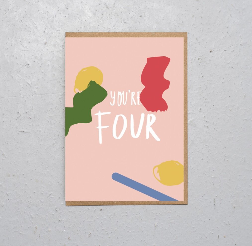 YOU'RE FOUR | CARD BY CUB PLAYFUL PAPER - OTHERLETTERS