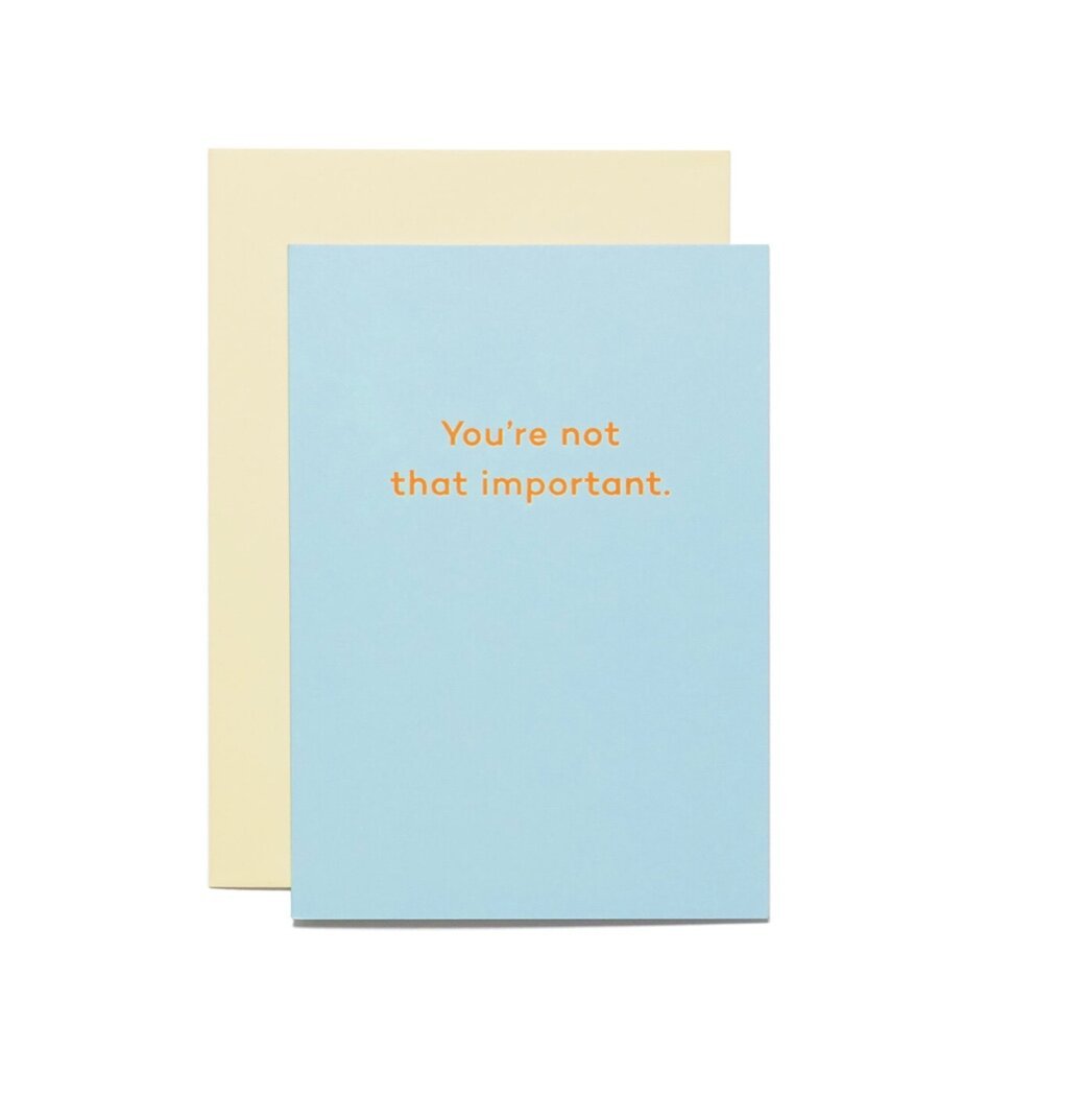 YOU'RE NOT THAT IMPORTANT. | CARD BY MEAN MAIL - OTHERLETTERS