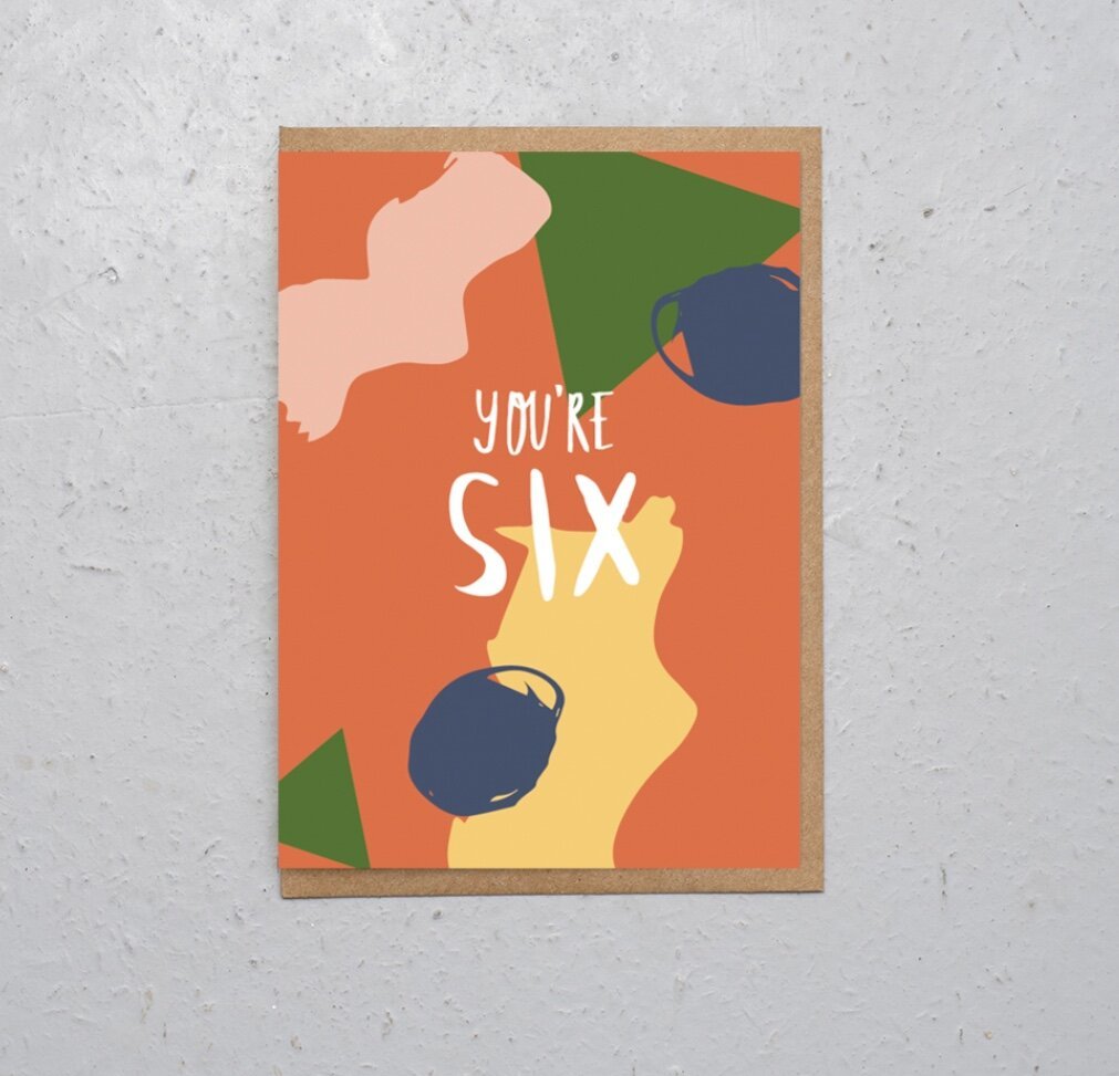 YOU'RE SIX | CARD BY CUB PLAYFUL PAPER - OTHERLETTERS