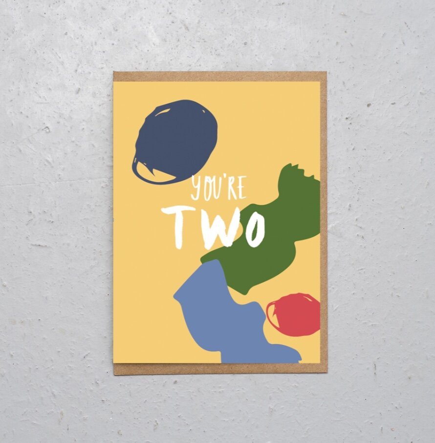 YOU'RE TWO | CARD BNY CUB PLAYFUL PAPER - OTHERLETTERS