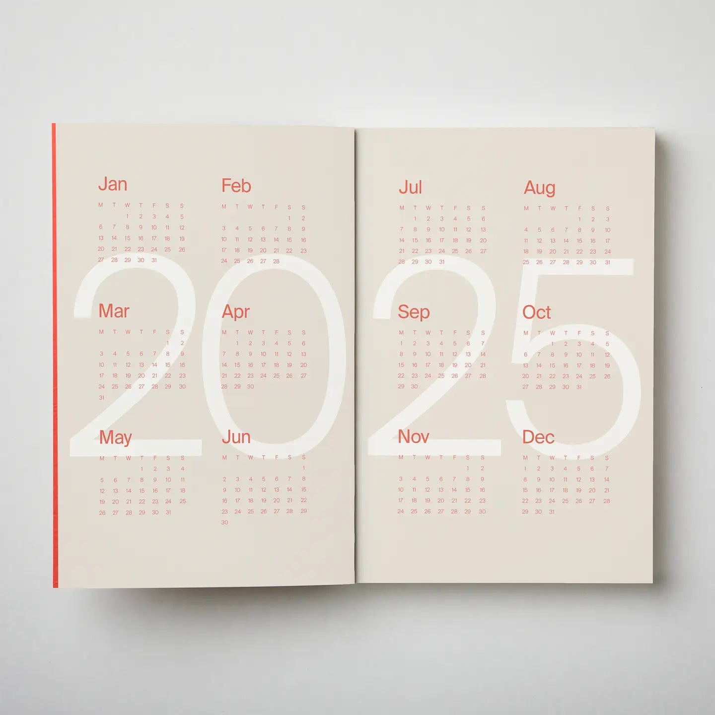 2025 CORAL LAY FLAT PLANNER DIARY