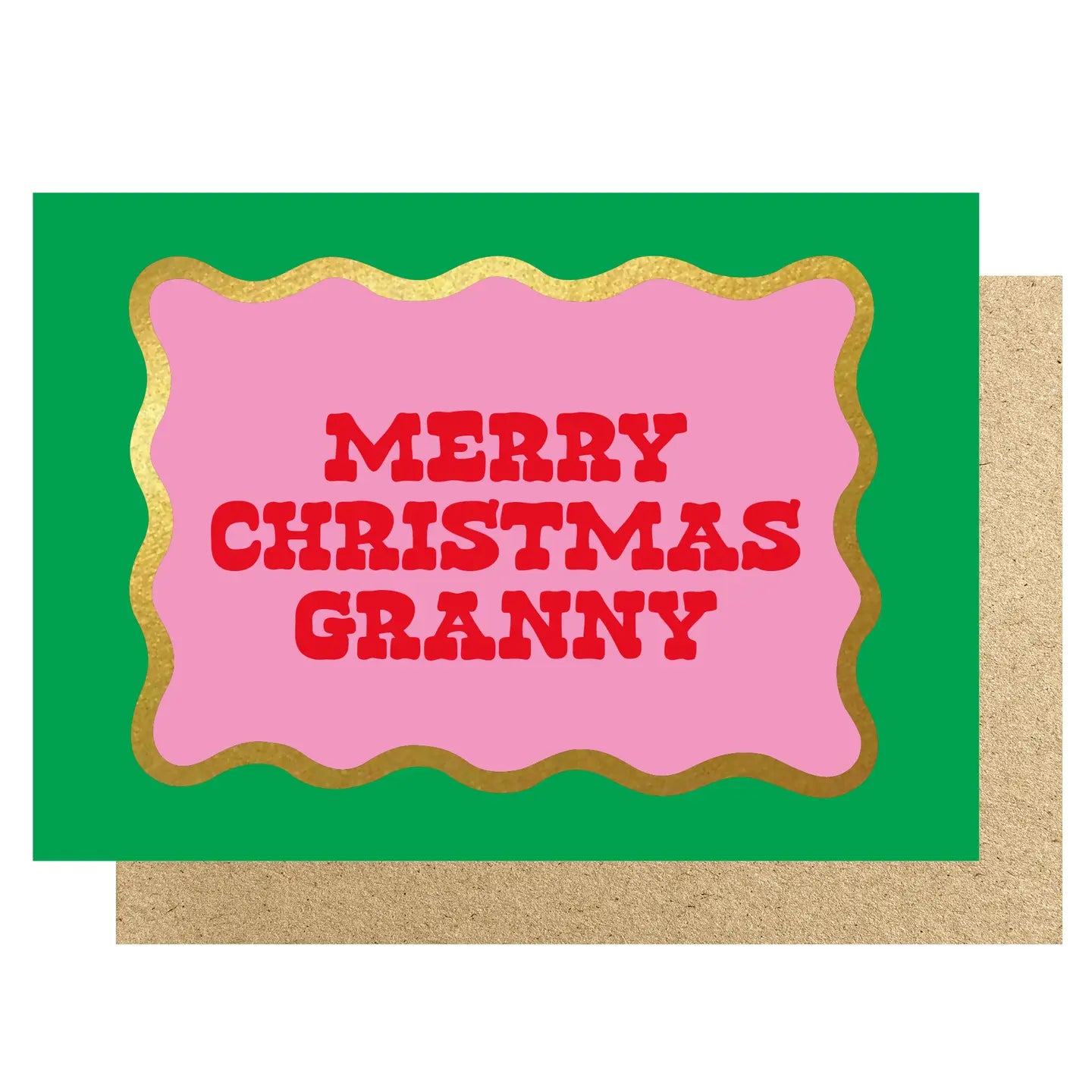 MERRY CHRISTMAS GRANNY (WAVY) | CARD BY LUCKY INK - OTHERLETTERS