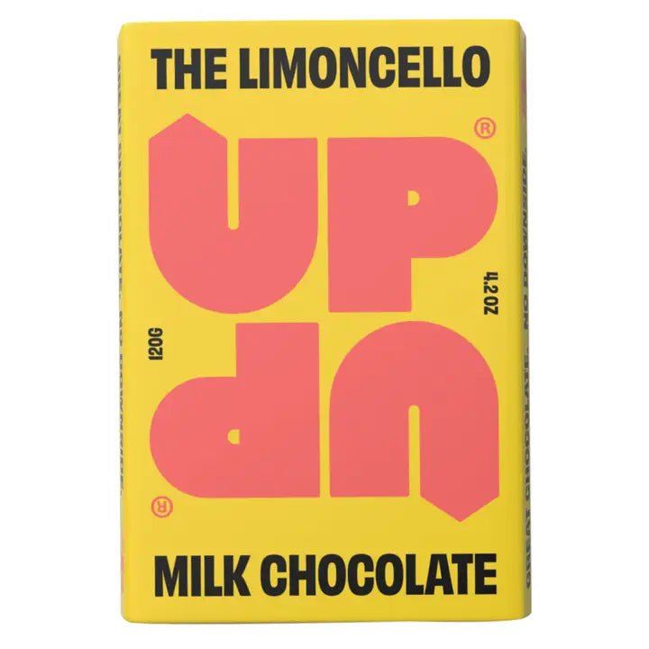 THE LIMONCELLO MILK CHOCOLATE BAR BY UP UP CHOCOLATE 120G - OTHERLETTERS