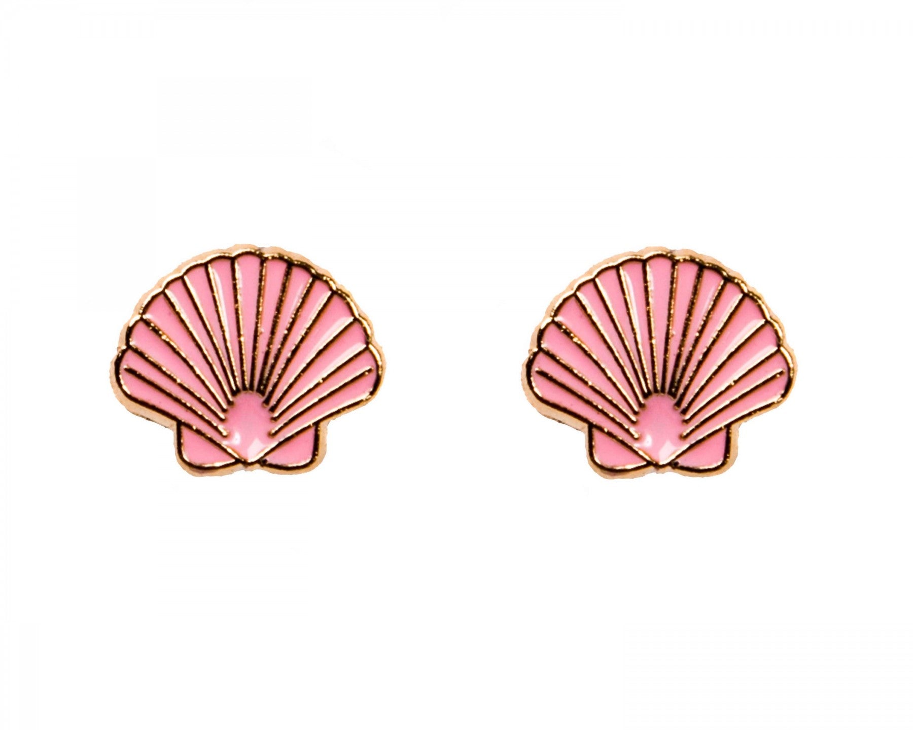 JOAN SHELL EARRINGS - PINK