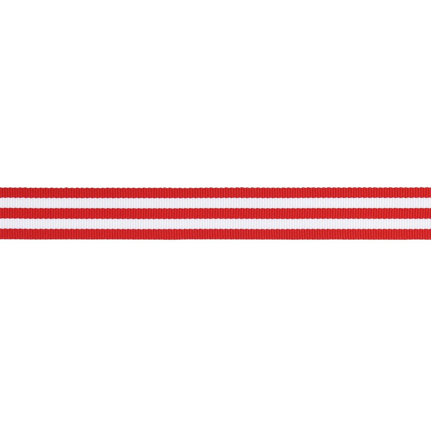 WOVEN RIBBON DUO STRIPES | RED & WHITE 20mm - OTHERLETTERS