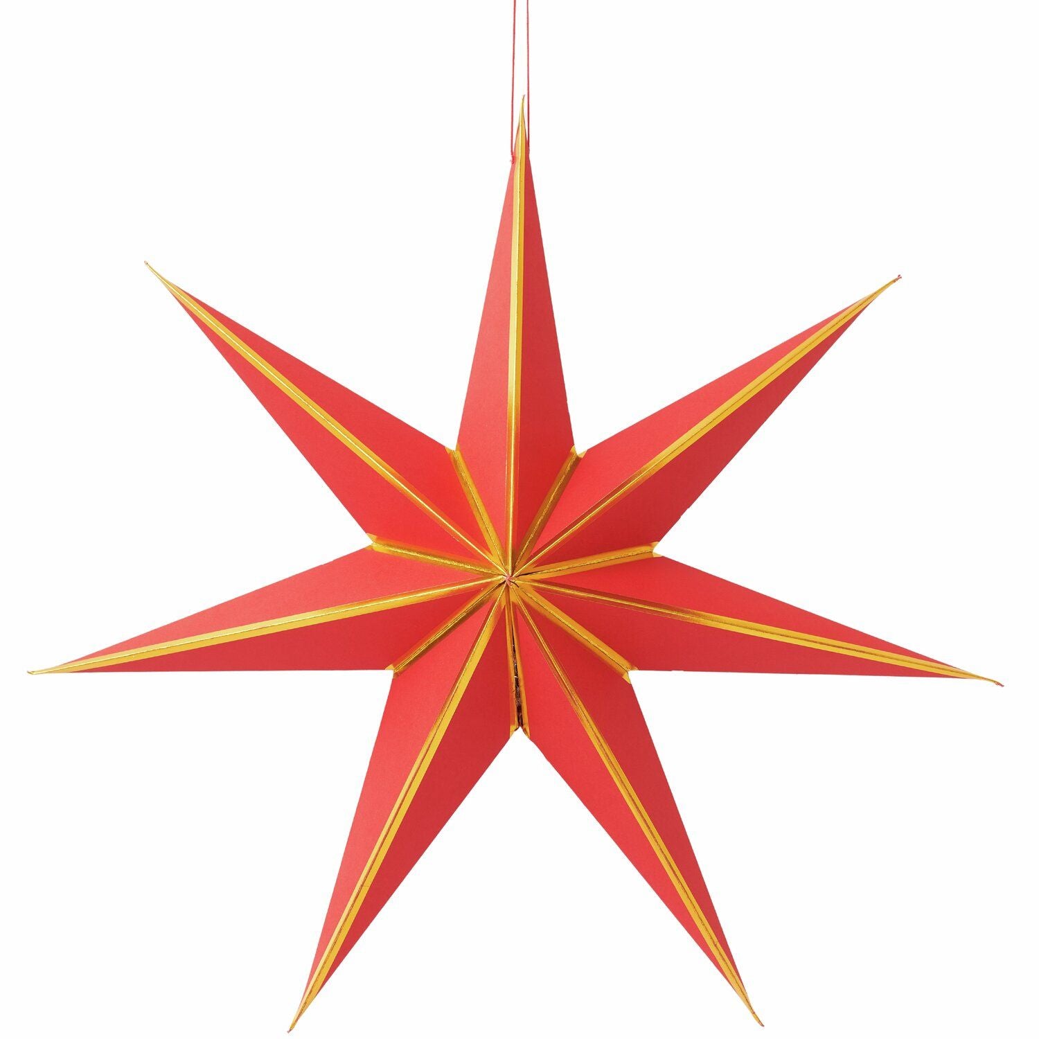 RED & GOLD PAPER STAR | M - OTHERLETTERS