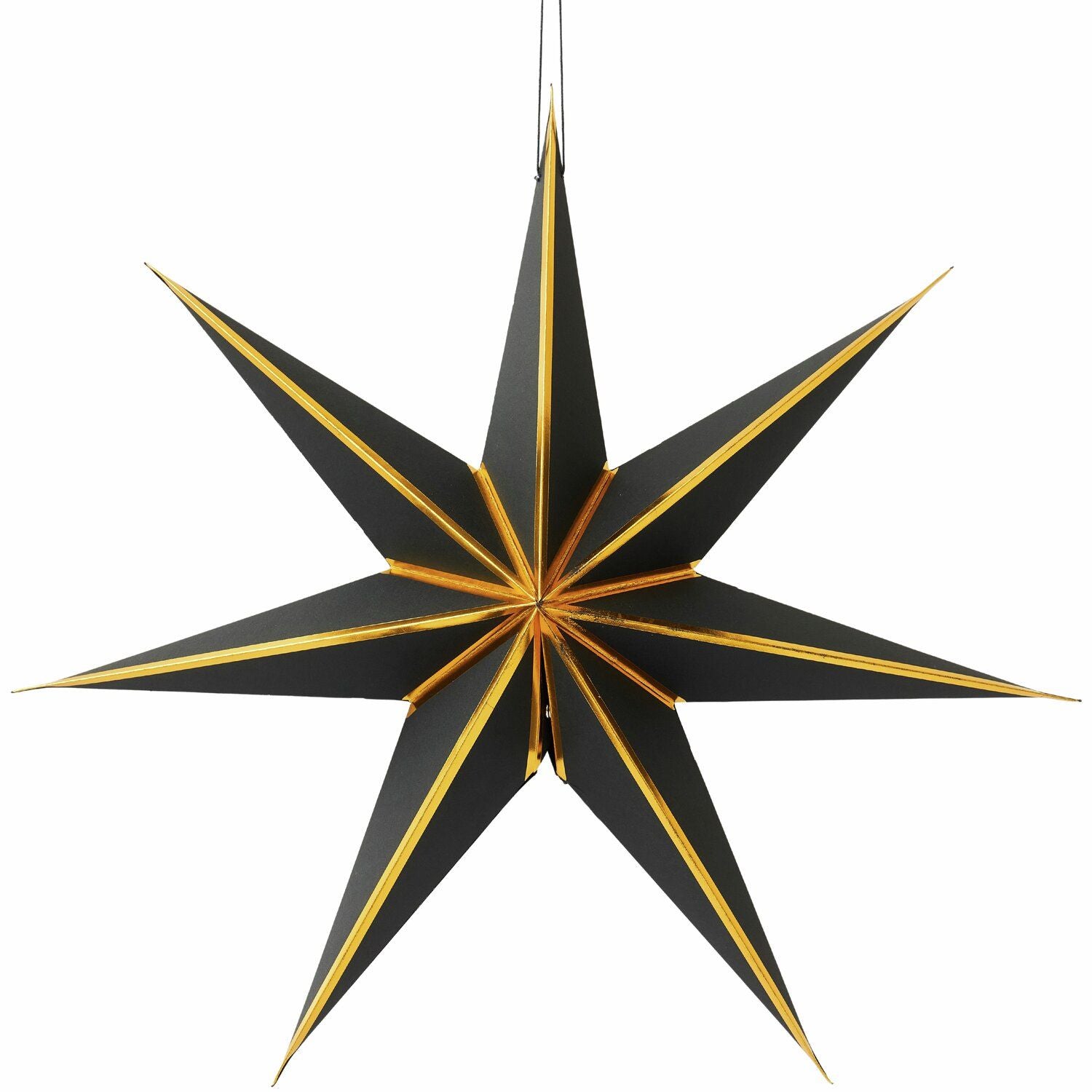 BLACK & GOLD PAPER STAR - OTHERLETTERS