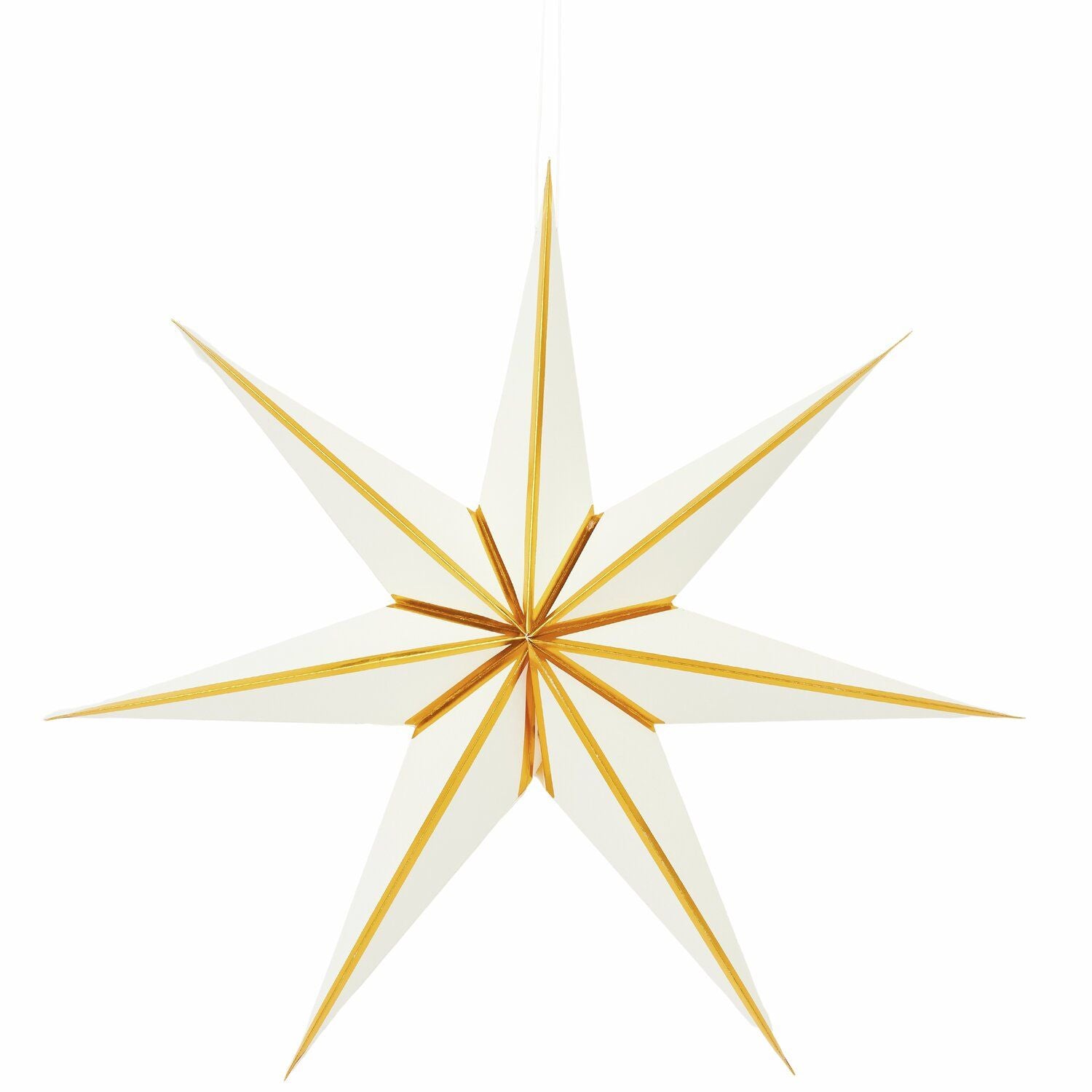 WHITE & GOLD PAPER STAR | M - OTHERLETTERS