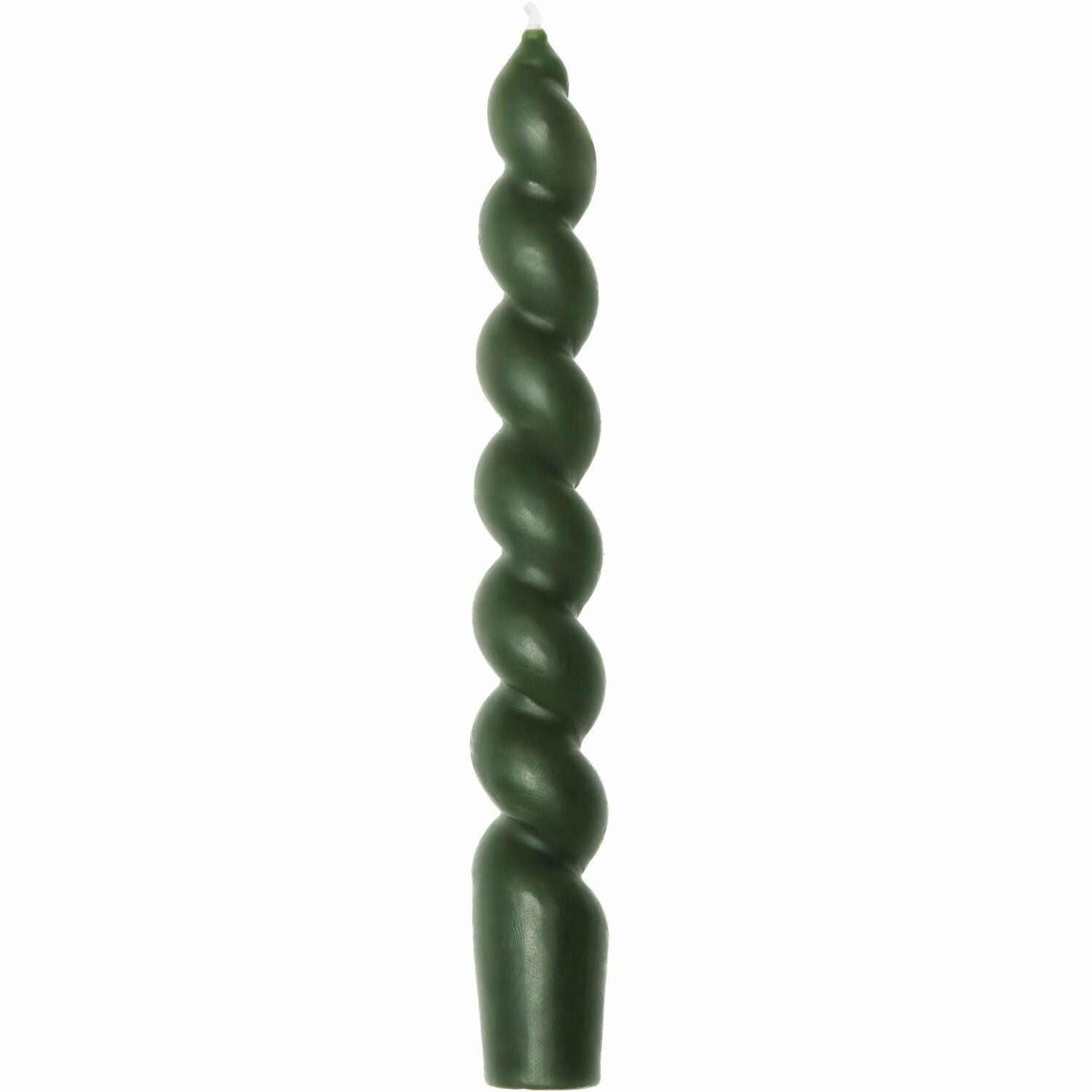SHORT SPIRAL CANDLE | DARK GREEN - OTHERLETTERS