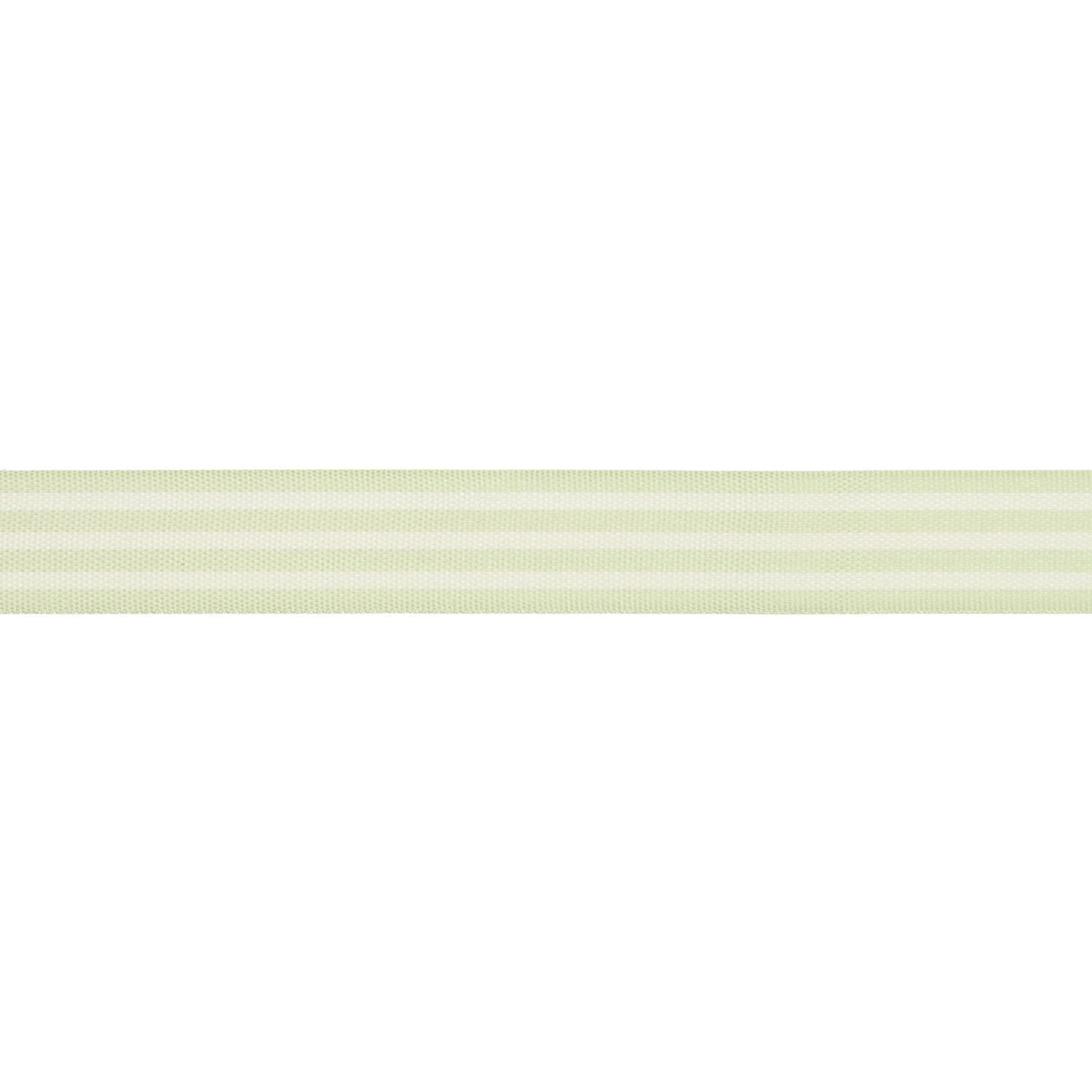 WOVEN DUO STRIPE RIBBON | MINT CREAM 20mm